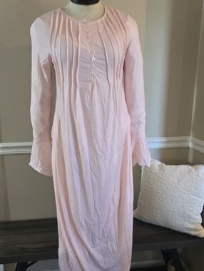 Women's Pink Long Sleeve Sleep Gown